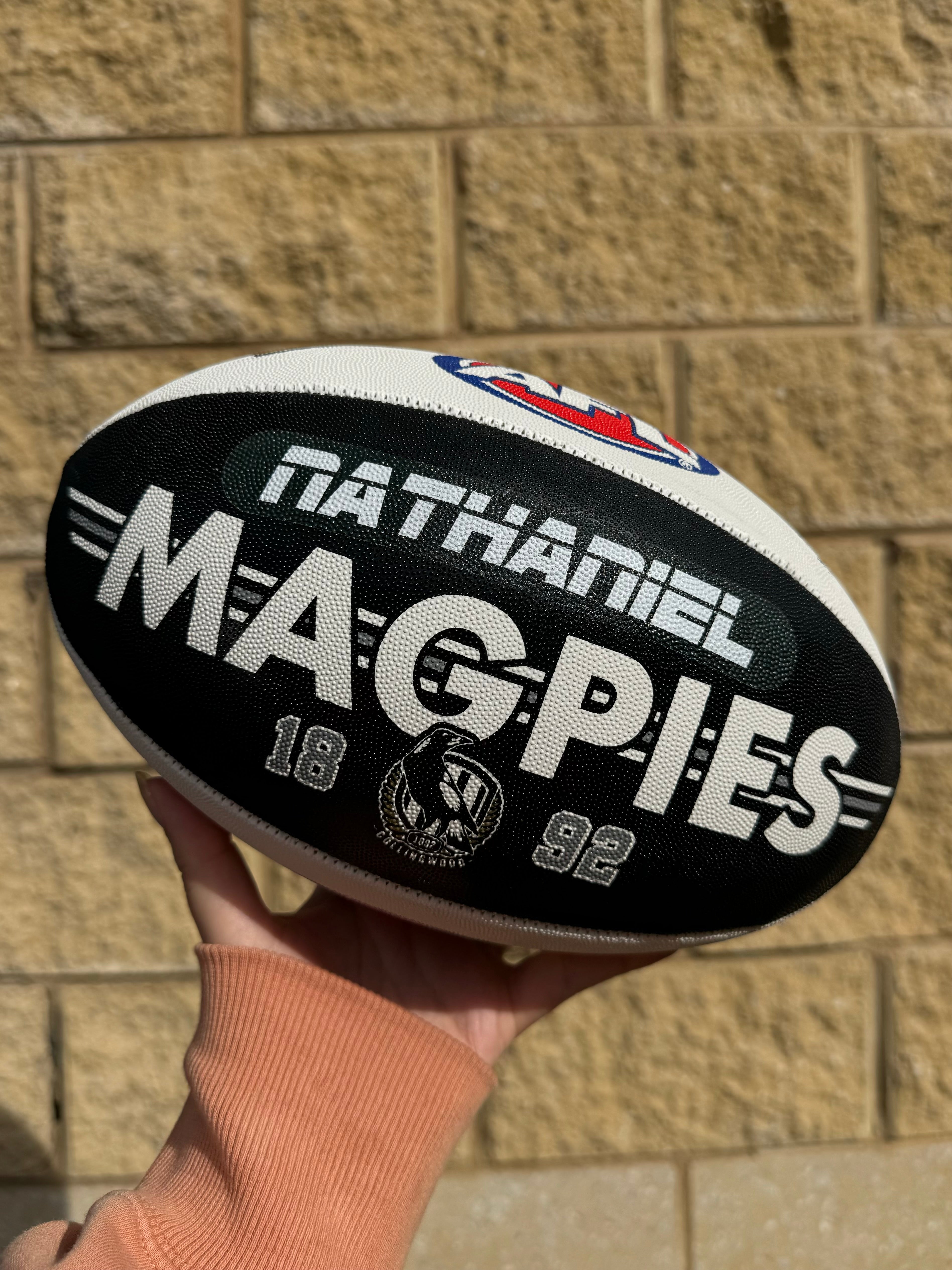 Personalised AFL Official Collingwood Magpies Club Football (Size 5)
