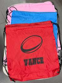 Load image into Gallery viewer, Personalised Rugby Drawstring Bag
