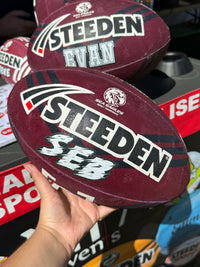 Load image into Gallery viewer, Personalised Manly Sea Eagles Official NRL Ball (Size 5)

