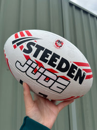 Load image into Gallery viewer, Personalised St George Dragons Official NRL Ball (Size 5)
