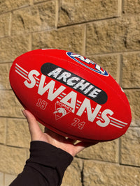 Load image into Gallery viewer, Personalised AFL Official Sydney Swans Club Football (Size 5)
