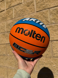Load image into Gallery viewer, Personalised Molten BCR2 Orange/Cyan Rubber Basketball (Size 5)
