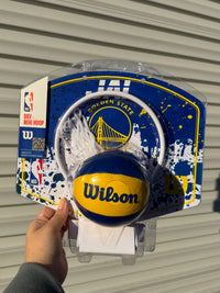 Load image into Gallery viewer, Personalised Wilson NBA Team Mini Basketball Hoop (Golden State Warriors)
