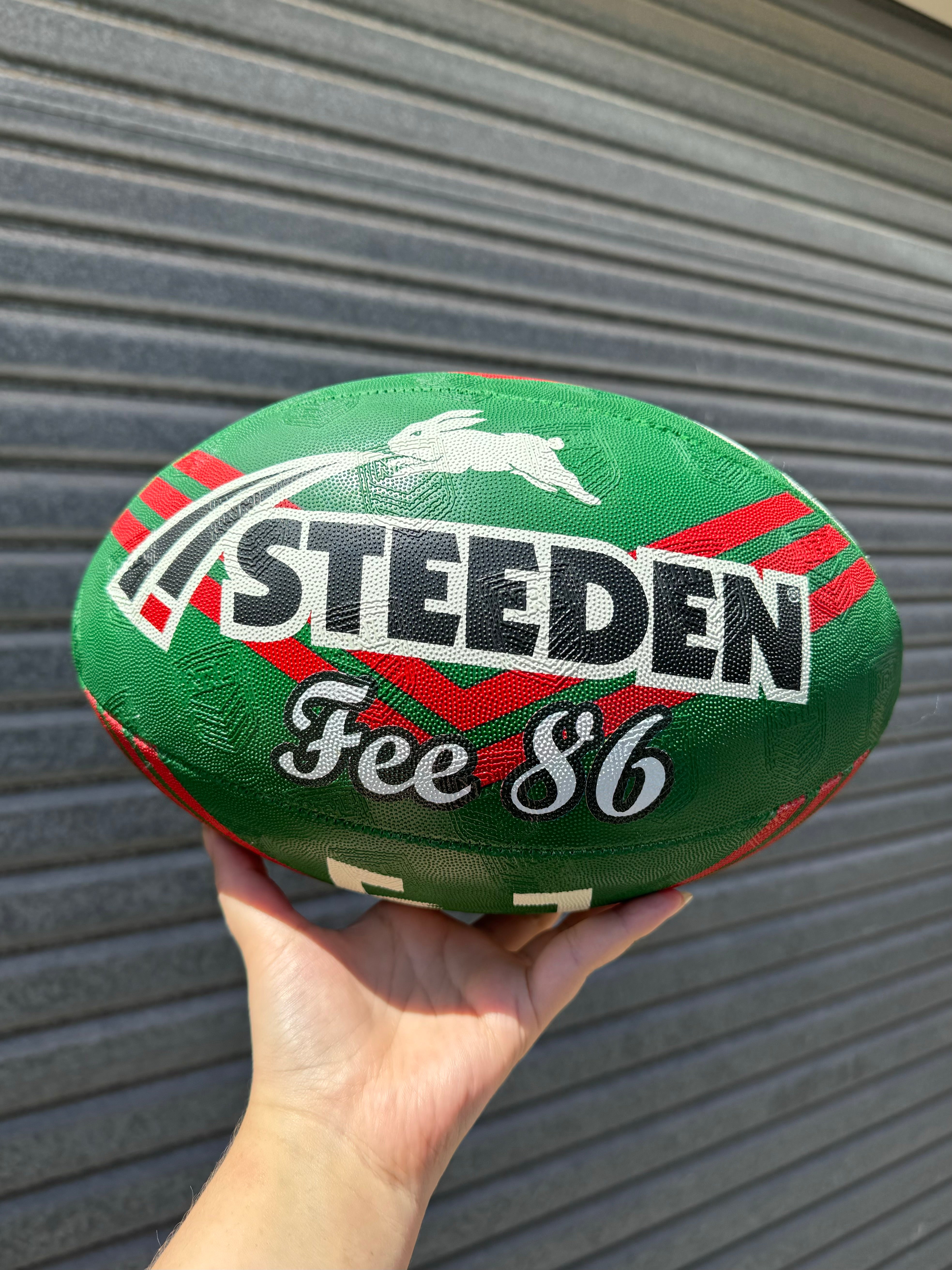 Personalised South Sydney Rabbitohs Official NRL Ball (size 5)