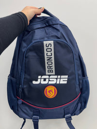 Load image into Gallery viewer, Personalised Brisbane Broncos Player Pack Bundle (Official Ball + Backpack + Ball Pump)
