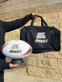 Load image into Gallery viewer, Personalised Best Coach Rugby League Gift Pack (Steeden White &amp; Red)
