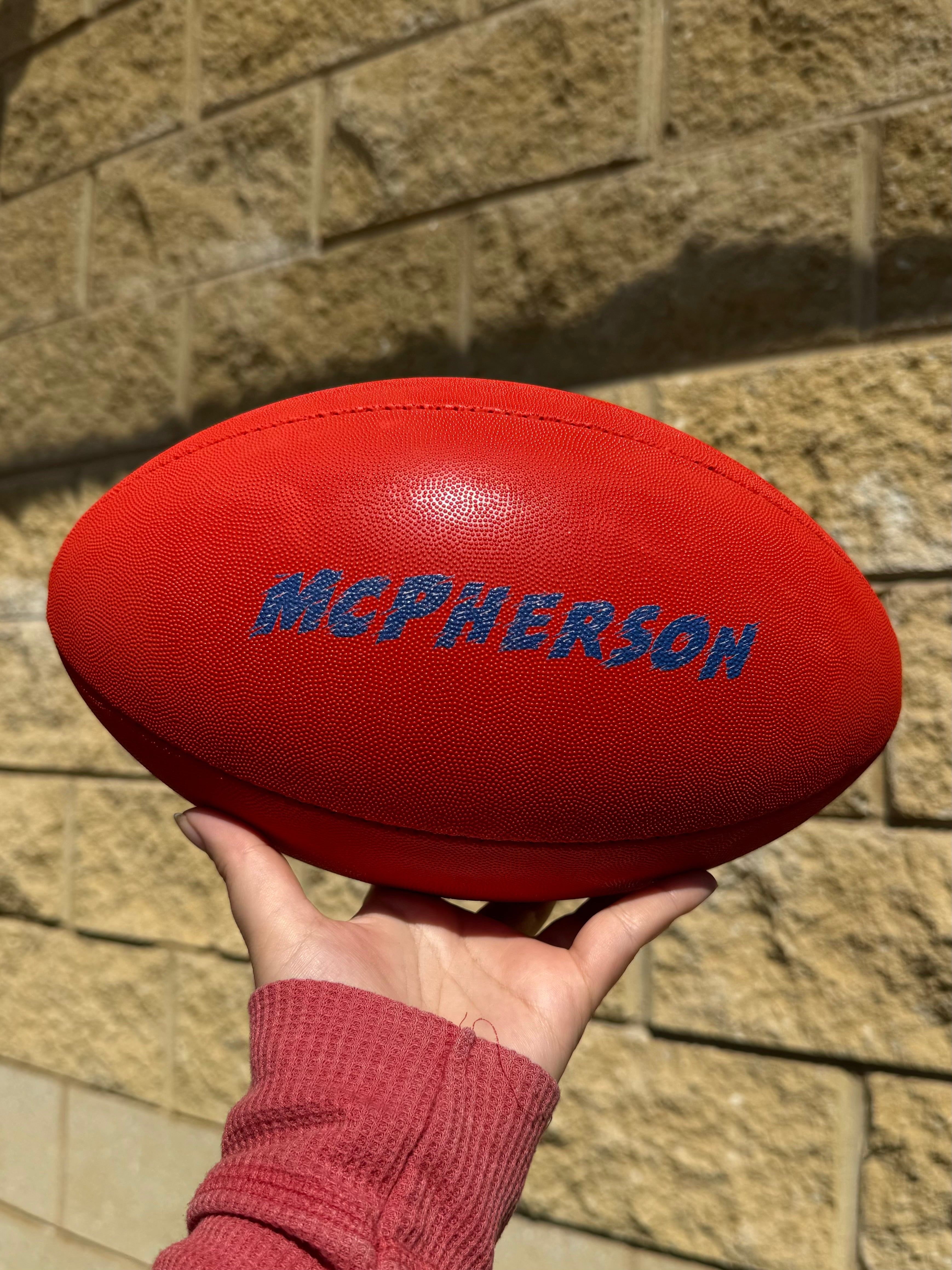 Personalised Mi-Ball AFL Football - Red (Size 1, 2, 3, 4, 5)