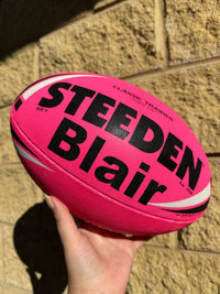 Load image into Gallery viewer, Personalised Pink Steeden Rugby League Balls (Size 5)
