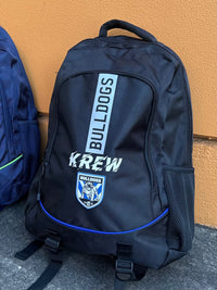 Load image into Gallery viewer, Personalised Canterbury Bulldogs Official NRL Backpack
