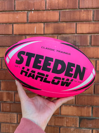 Load image into Gallery viewer, Personalised Pink Steeden Rugby League Balls (Size 5)
