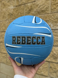 Load image into Gallery viewer, Personalised Mi-Ball Envision Blue Netball (SIZE 5)
