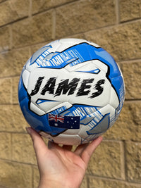 Load image into Gallery viewer, Personalised Mi-Ball Blue Soccer Ball (Size 3, 4, 5)
