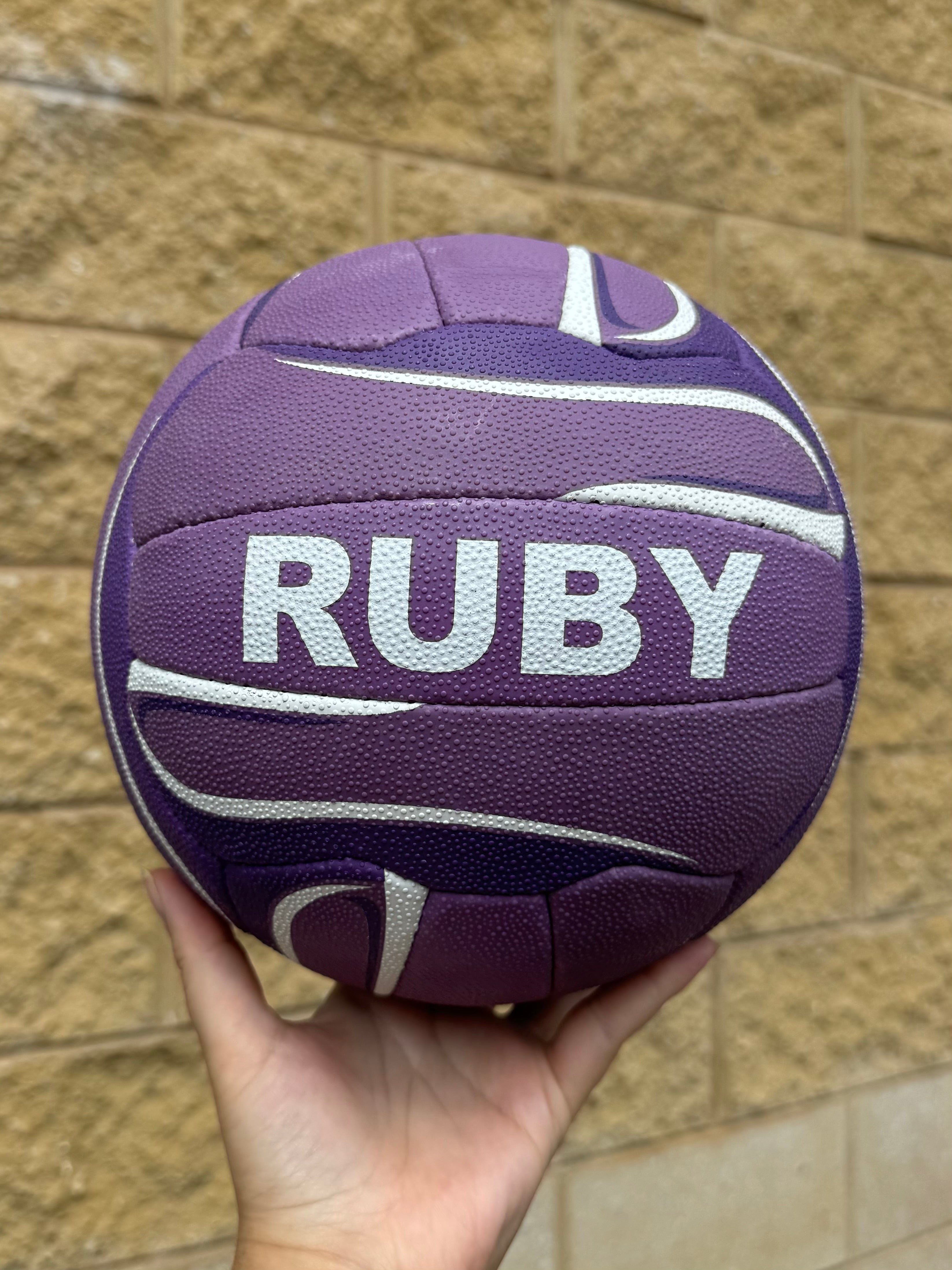 Personalised Mi-Ball Envision Purple Netball (SIZE 4, 5)