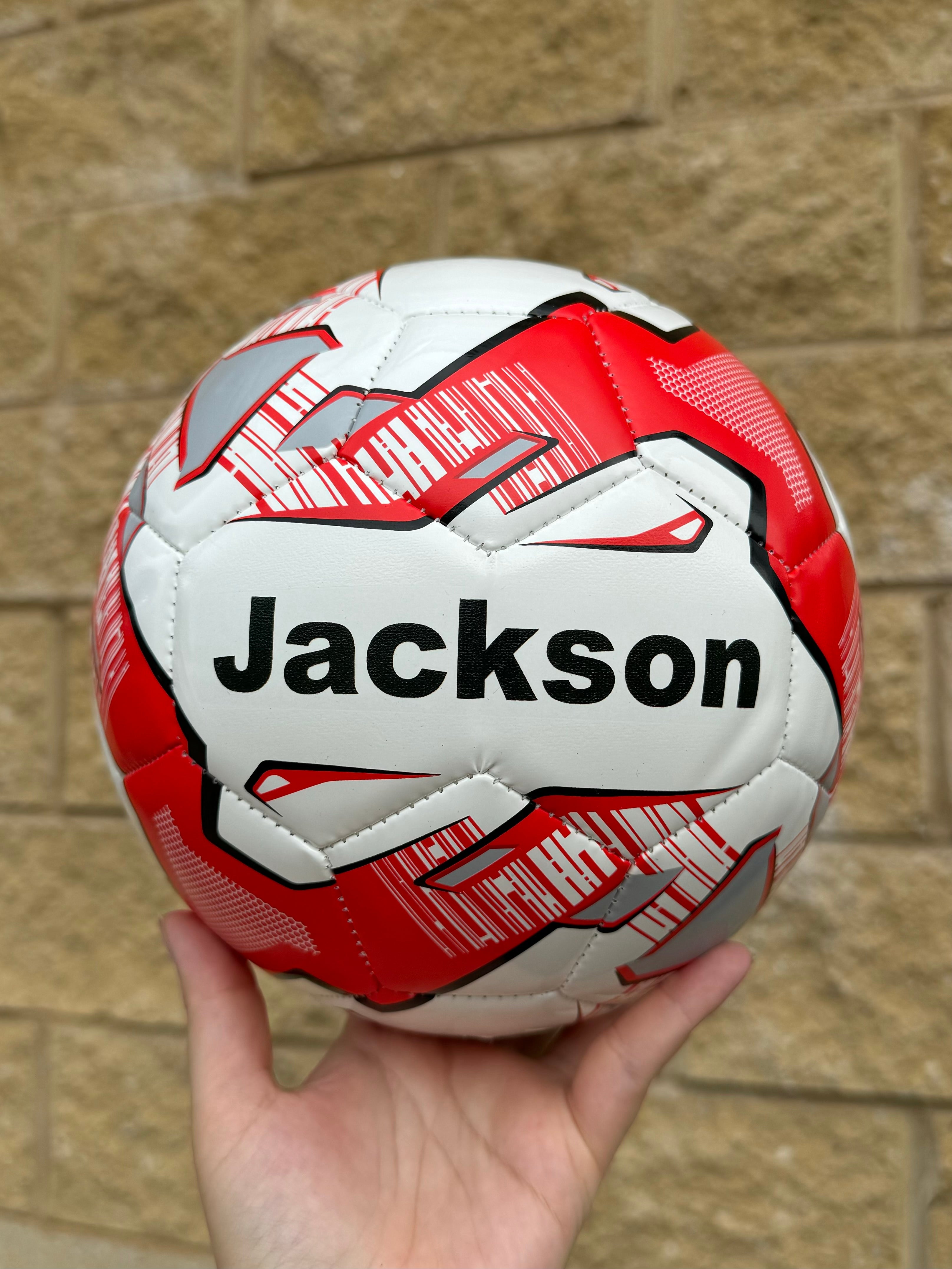 Personalised Mi-Ball Red Soccer Ball (Size 3, 4, 5)