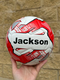 Load image into Gallery viewer, Personalised Mi-Ball Red Soccer Ball (Size 3, 4, 5)
