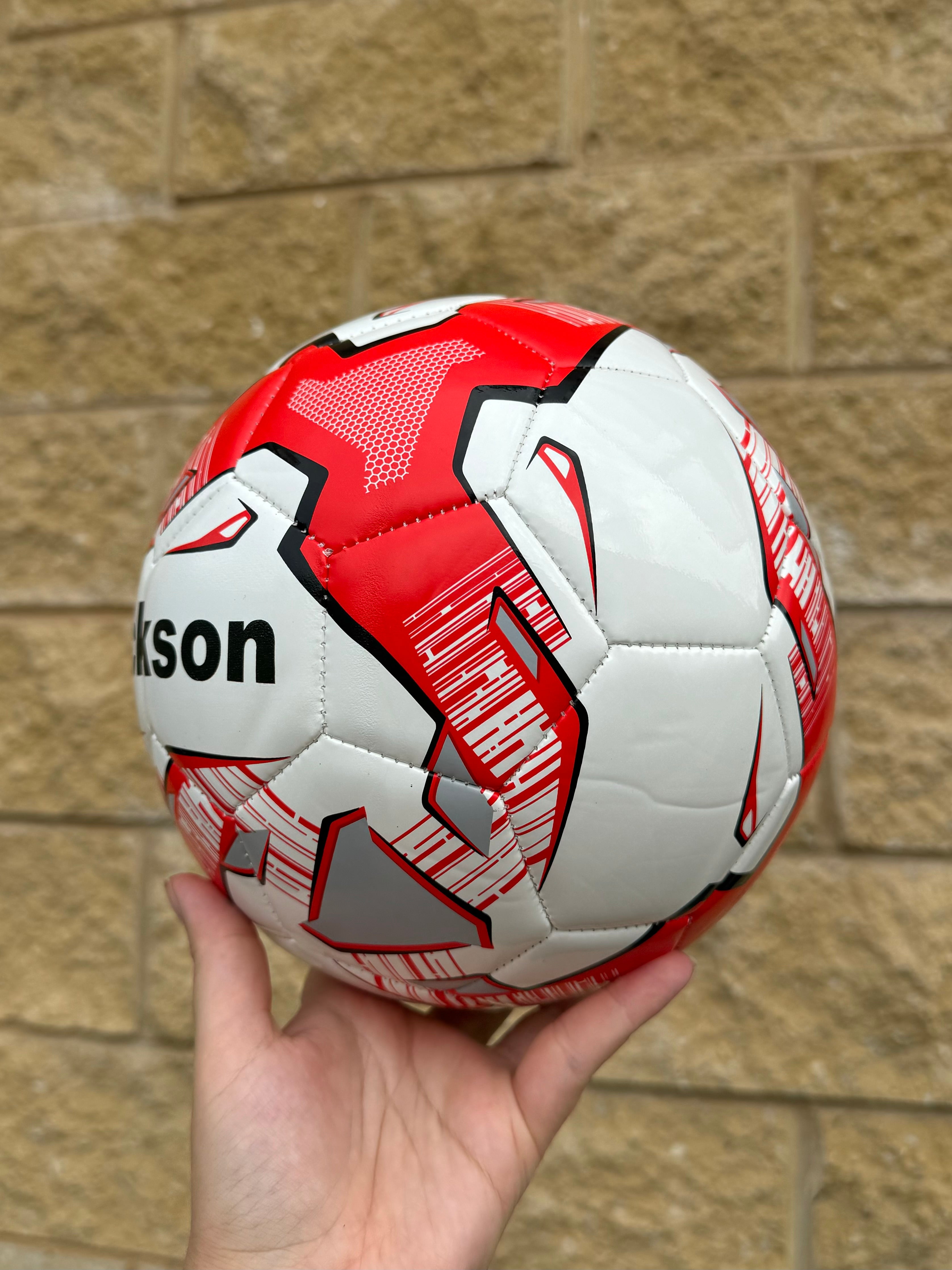 Personalised Mi-Ball Red Soccer Ball (Size 3, 4, 5)