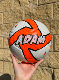 Load image into Gallery viewer, Personalised Deploy Orange Soccer Ball (Size 3, 4, 5)
