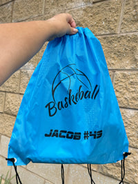 Load image into Gallery viewer, Personalised Basketball Drawstring Bag
