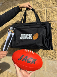 Load image into Gallery viewer, Personalised AFL Starter Pack Bundle (Red AFL Ball + Sports Bag + Ball Pump)
