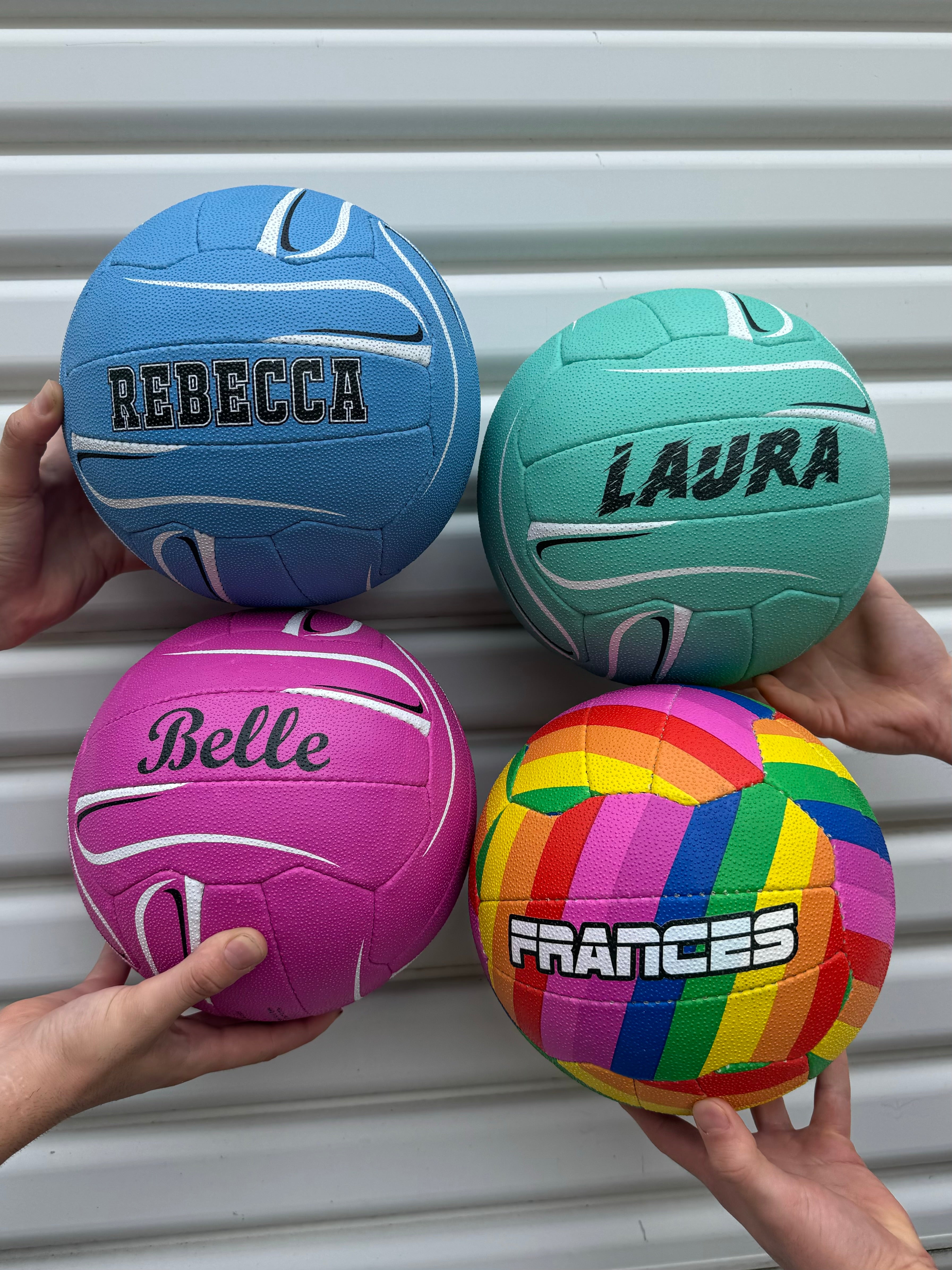 Personalised Mi-Ball Envision Blue Netball (SIZE 5)