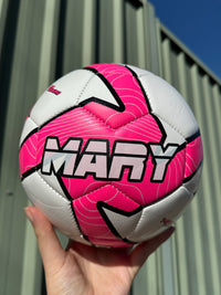 Load image into Gallery viewer, Personalised Deploy Pink Soccer Ball (Size 3, 4, 5)
