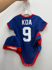 Load image into Gallery viewer, Personalised Newcastle Knights NRL Lullaby 3pc Baby Gift Set

