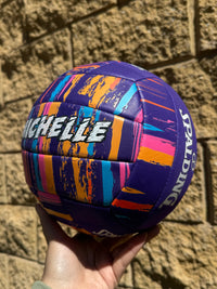 Load image into Gallery viewer, Personalised Spalding Purple Marble Volleyball (Size 5)
