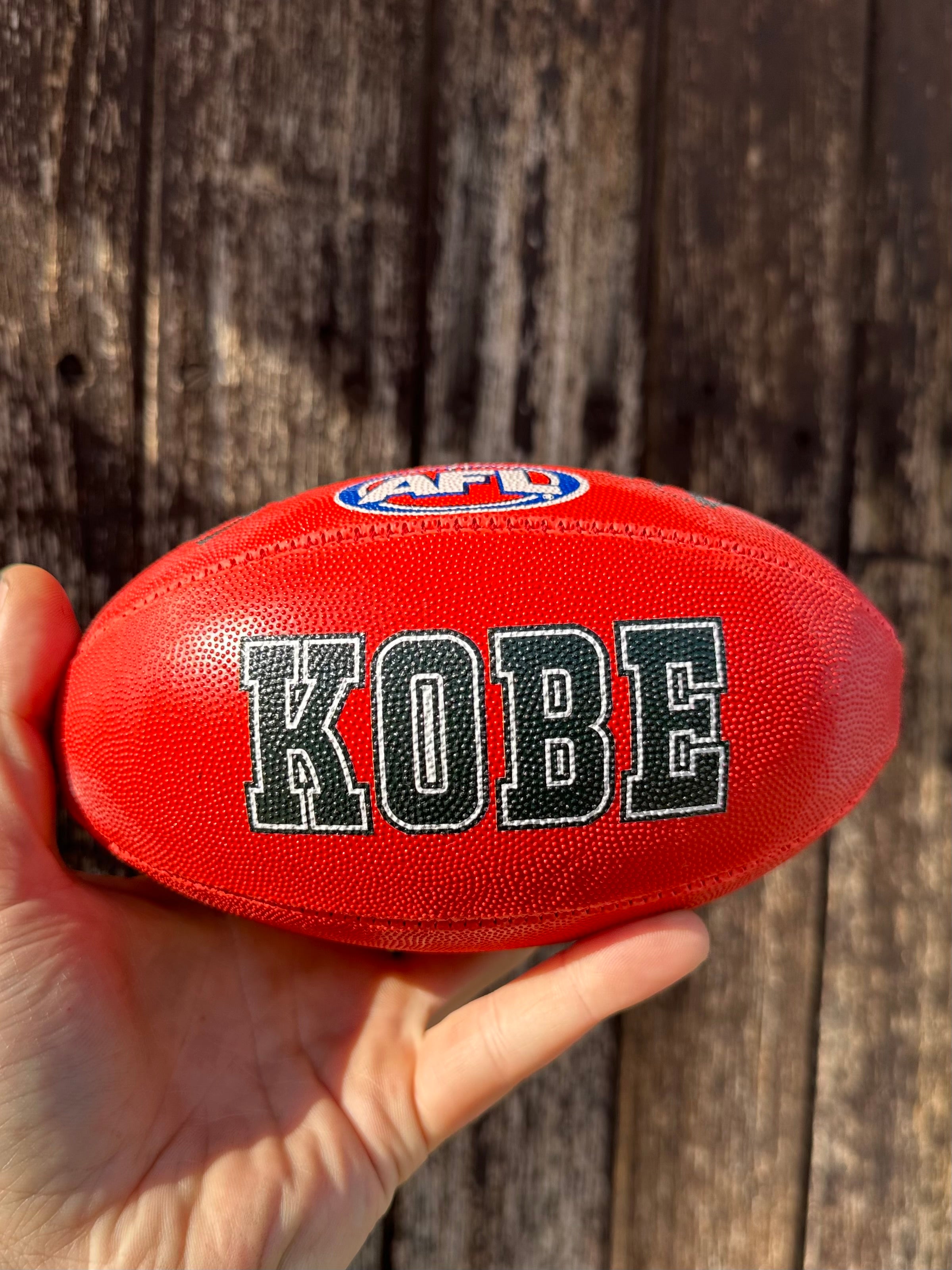 Personalised AFL Red Mini Football (Mini Size)