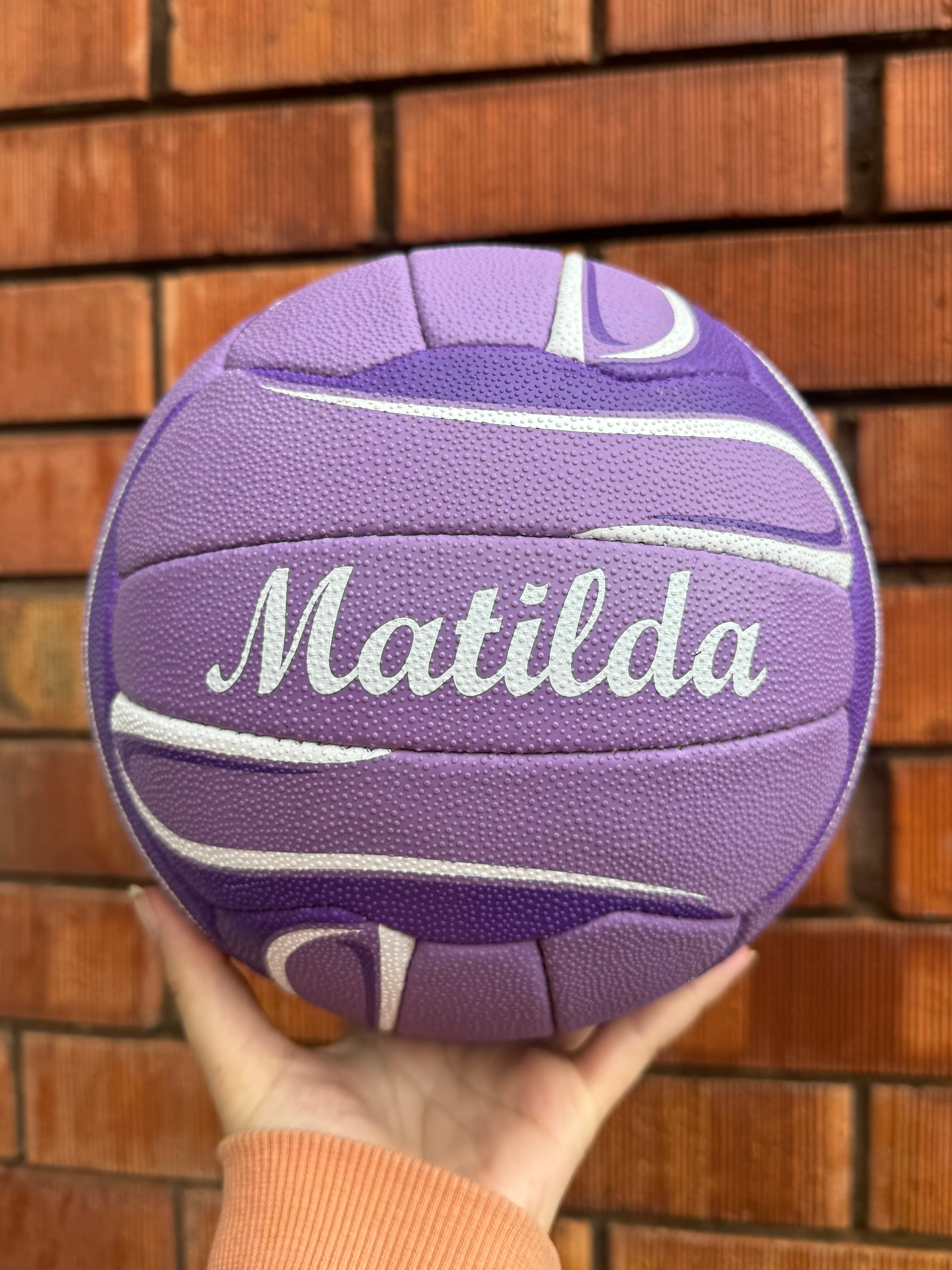 Personalised Mi-Ball Envision Purple Netball (SIZE 4, 5)