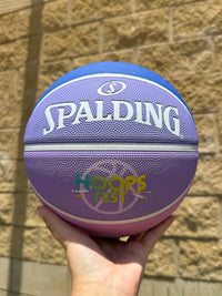 Load image into Gallery viewer, Personalised Spalding NBL Hoops Fest Rubber Basketball Purple/Blue (Size 5, 6)
