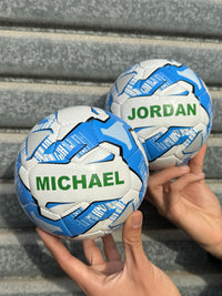 Load image into Gallery viewer, Mini Personalised Mi-Ball Blue Soccer Ball (Mini Size)
