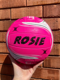 Load image into Gallery viewer, Personalised Gilbert Pink Netball (SIZE 5)
