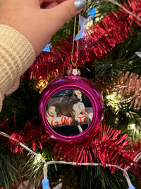 Load image into Gallery viewer, Personalised Pink Christmas Bauble

