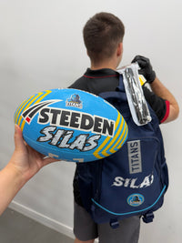 Load image into Gallery viewer, Personalised Official NRL Gold Coast Titans Player Pack
