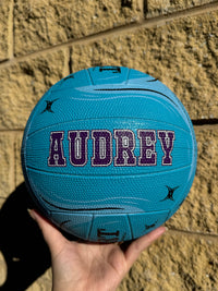 Load image into Gallery viewer, Personalised Gilbert Phoenix Netball Blue (SIZE 5)
