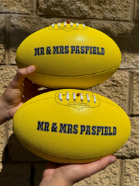 Load image into Gallery viewer, Personalised Mi-Ball AFL Football - Yellow (Size 5)
