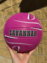 Load image into Gallery viewer, Personalised Mi-Ball Envision Pink Netball (SIZE 4, 5)
