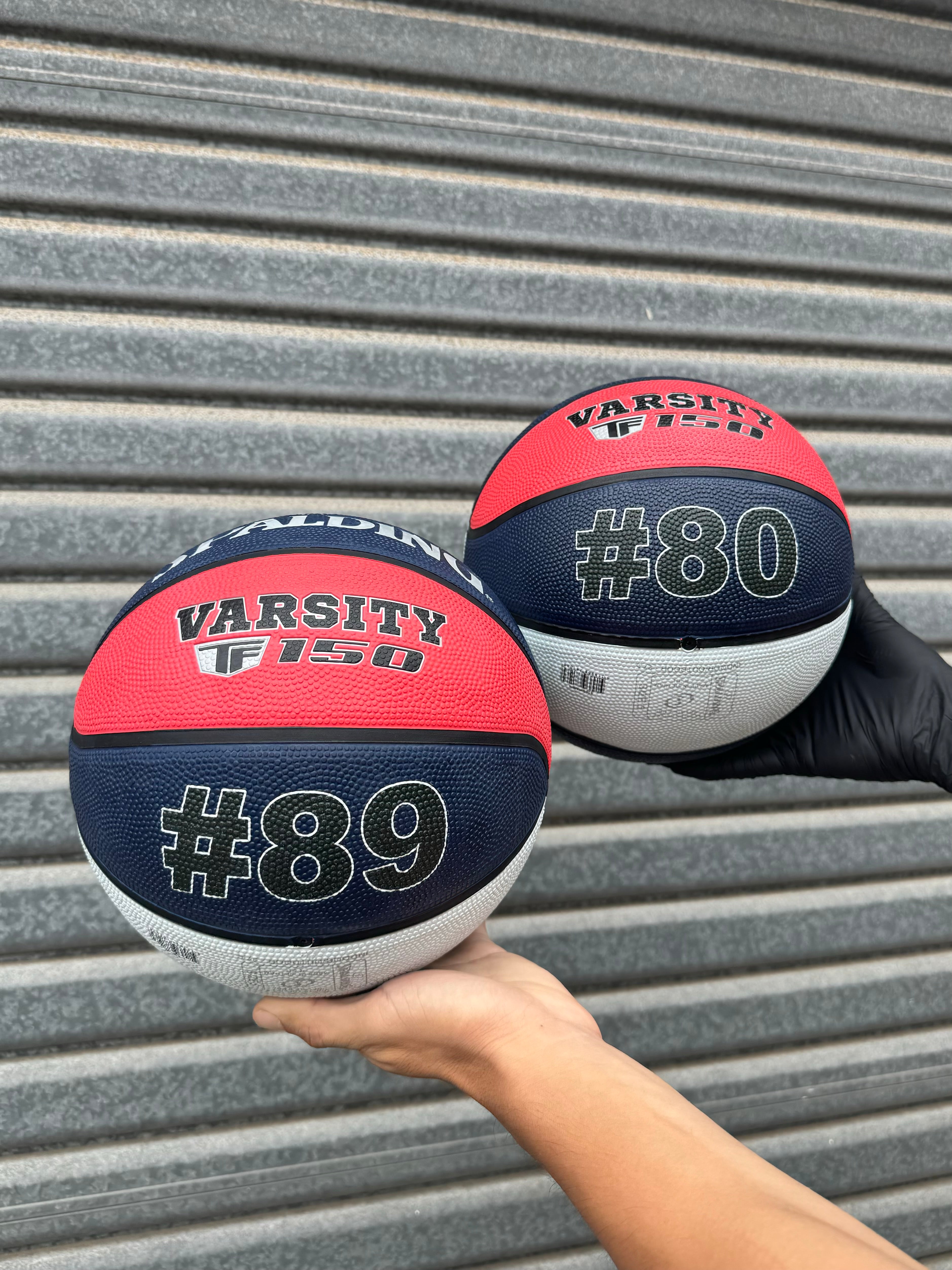 Personalised Spalding Rubber Basketball Red/White/Blue - TF FLEX (Size 4)