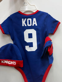 Load image into Gallery viewer, Personalised Newcastle Knights NRL Lullaby 3pc Baby Gift Set

