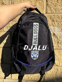 Load image into Gallery viewer, Personalised Canterbury Bulldogs Official NRL Backpack
