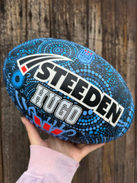 Load image into Gallery viewer, Personalised Indigenous NSW Blues Official NRL Ball (Size 5)
