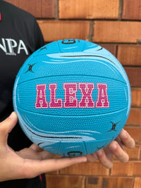 Load image into Gallery viewer, Personalised Gilbert Phoenix Netball Blue (SIZE 5)
