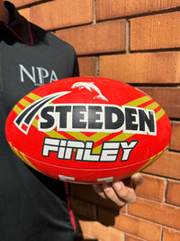 Load image into Gallery viewer, Personalised Dolphins Official NRL Ball (Size 5)
