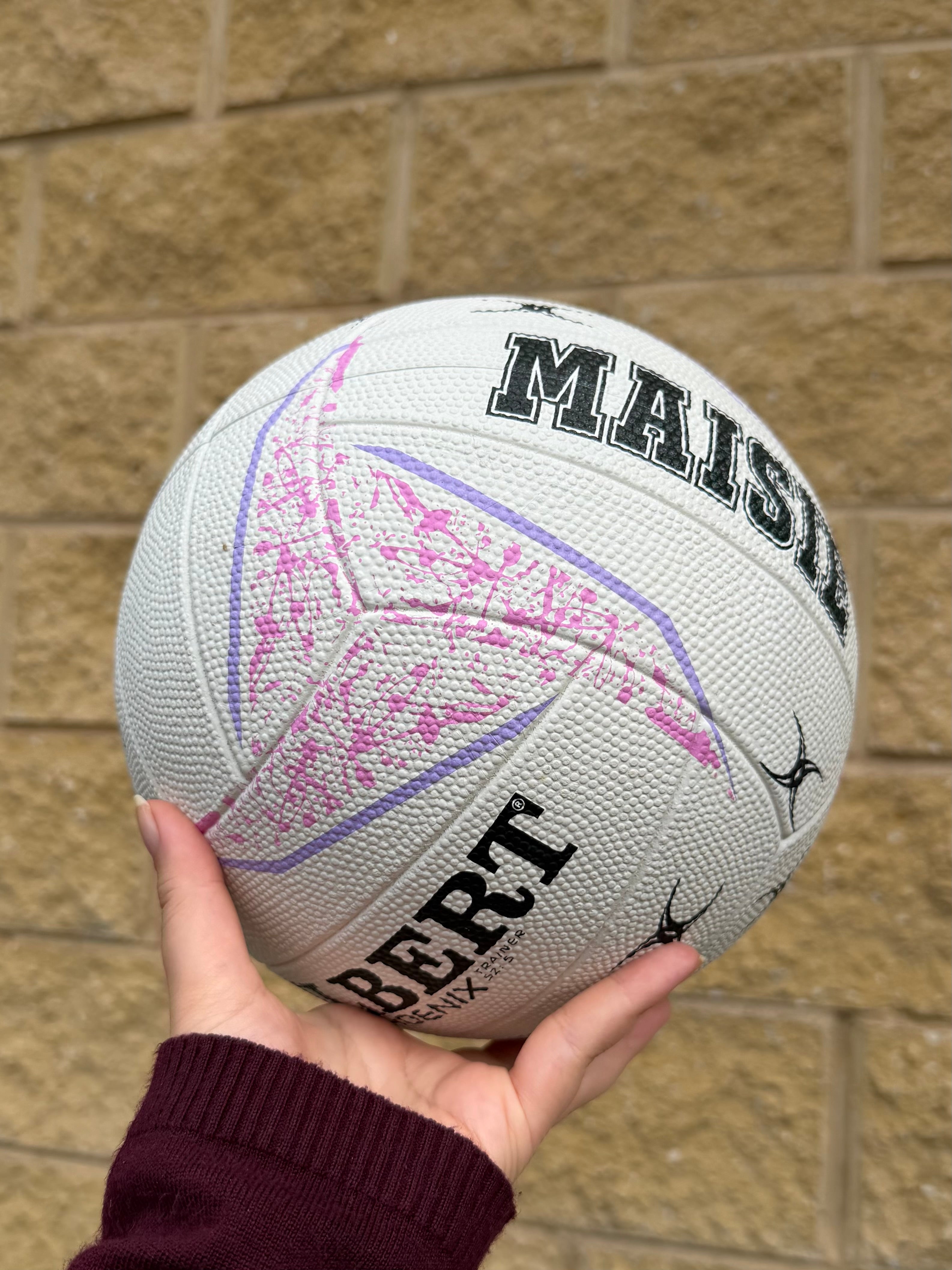 Personalised Gilbert Phoenix Netball White (SIZE 5)
