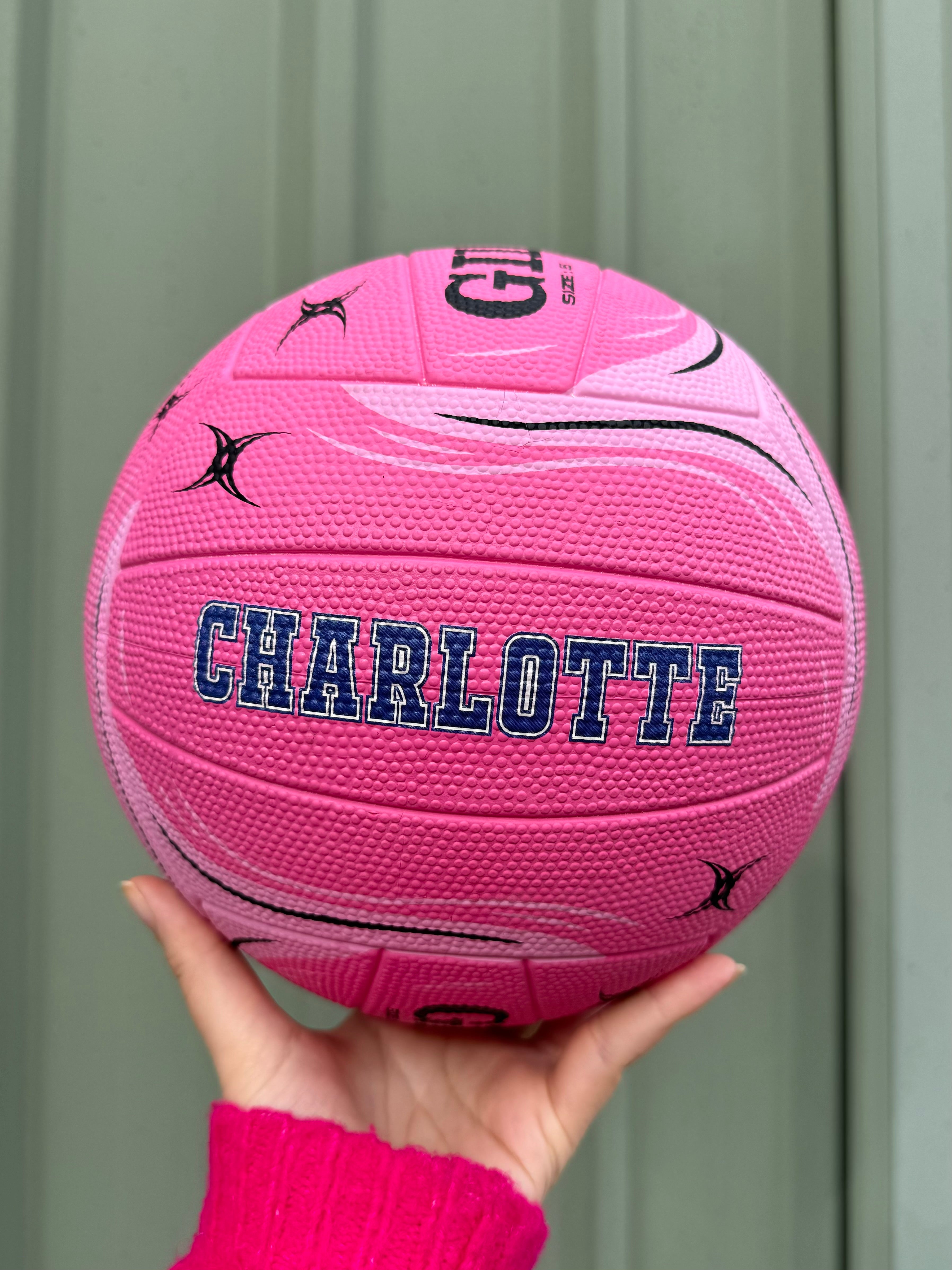 Personalised Gilbert Phoenix Netball Pink (SIZE 5)