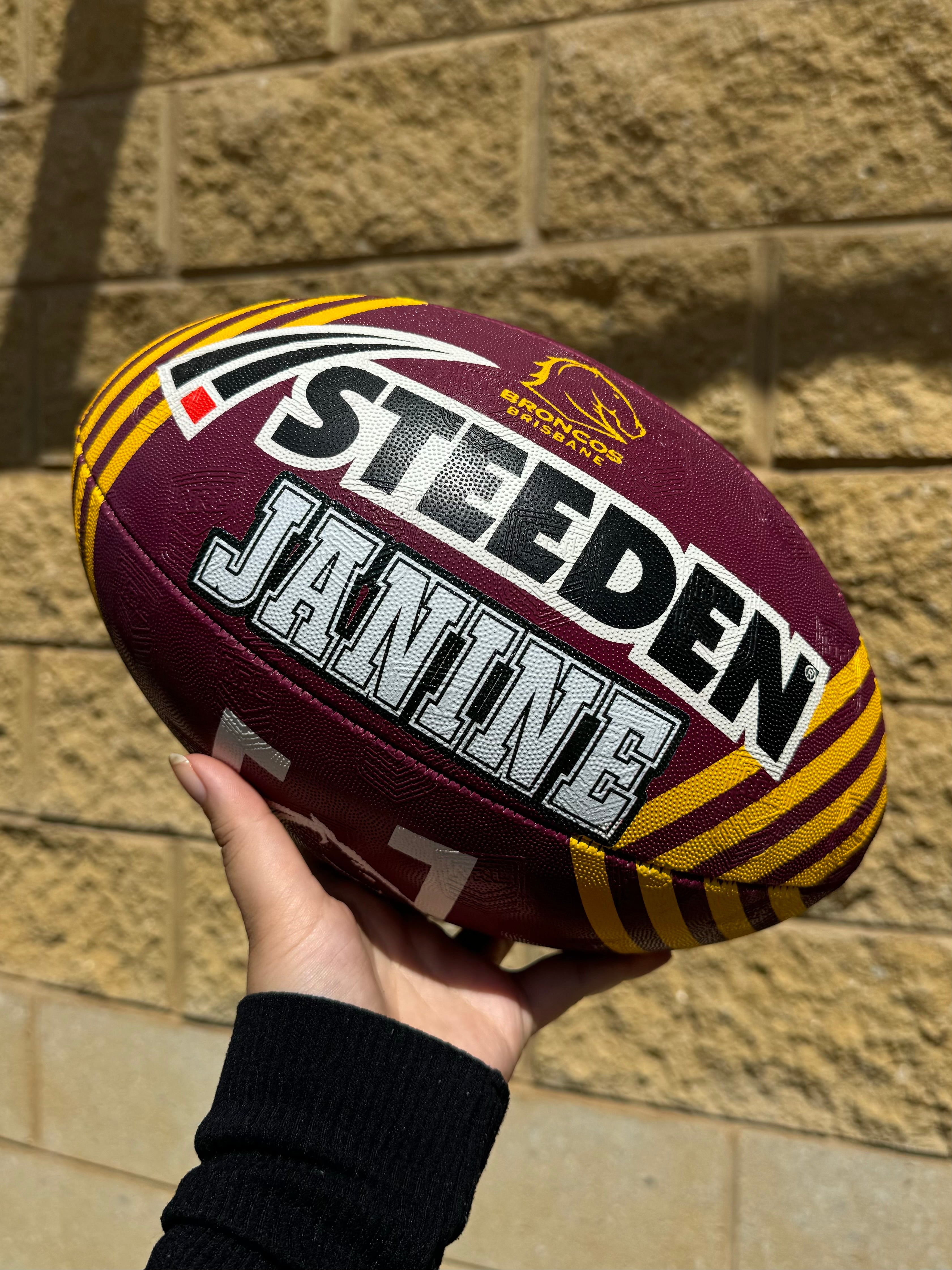 Personalised Brisbane Broncos Official NRL Ball (Size 5) - 4 Day Dispatch