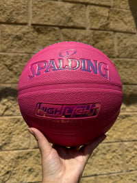 Load image into Gallery viewer, Personalised Spalding Rubber Pink Highlight Rush Basketball (Size 5, 6)
