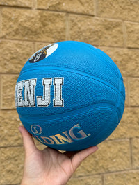 Load image into Gallery viewer, Personalised Spalding Rubber Blue Highlight Rush Basketball (Size 5, 6, 7)
