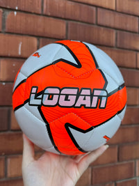 Load image into Gallery viewer, Personalised Deploy Orange Soccer Ball (Size 3, 4, 5)
