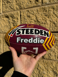 Load image into Gallery viewer, Personalised Brisbane Broncos Official NRL Ball (11inch mini ball)
